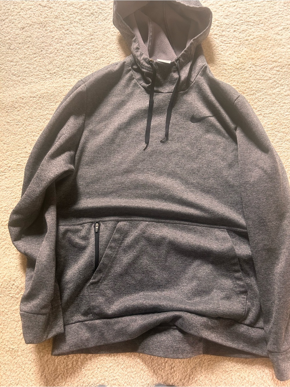 Nike Gray Hooded Pullover Sweatshirt